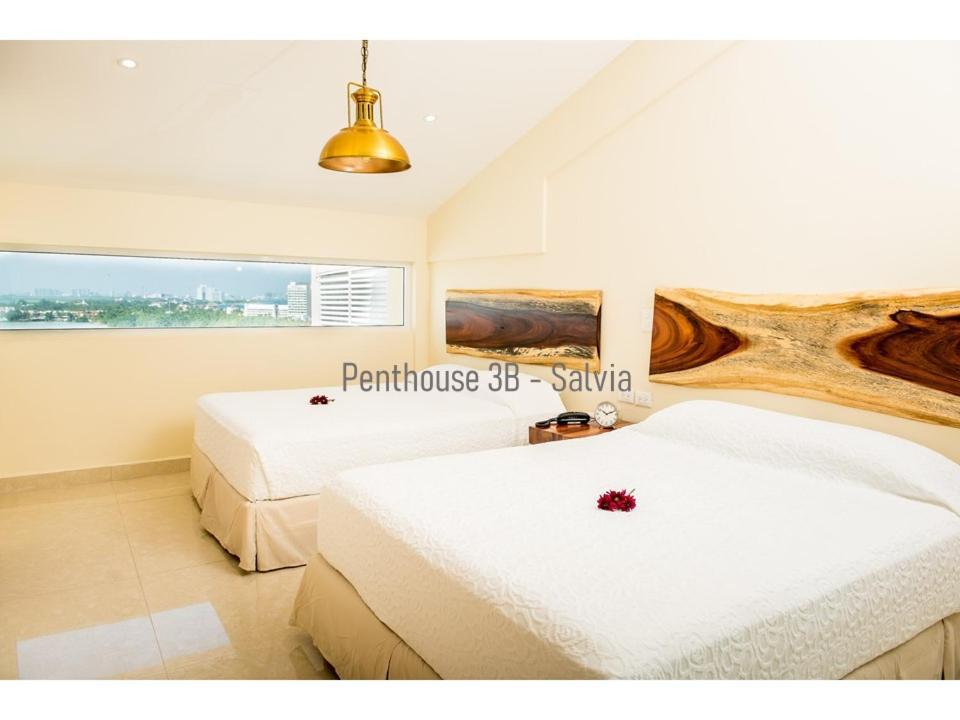 2 Story Oceanfront Penthouses On Cancun Beach! المظهر الخارجي الصورة