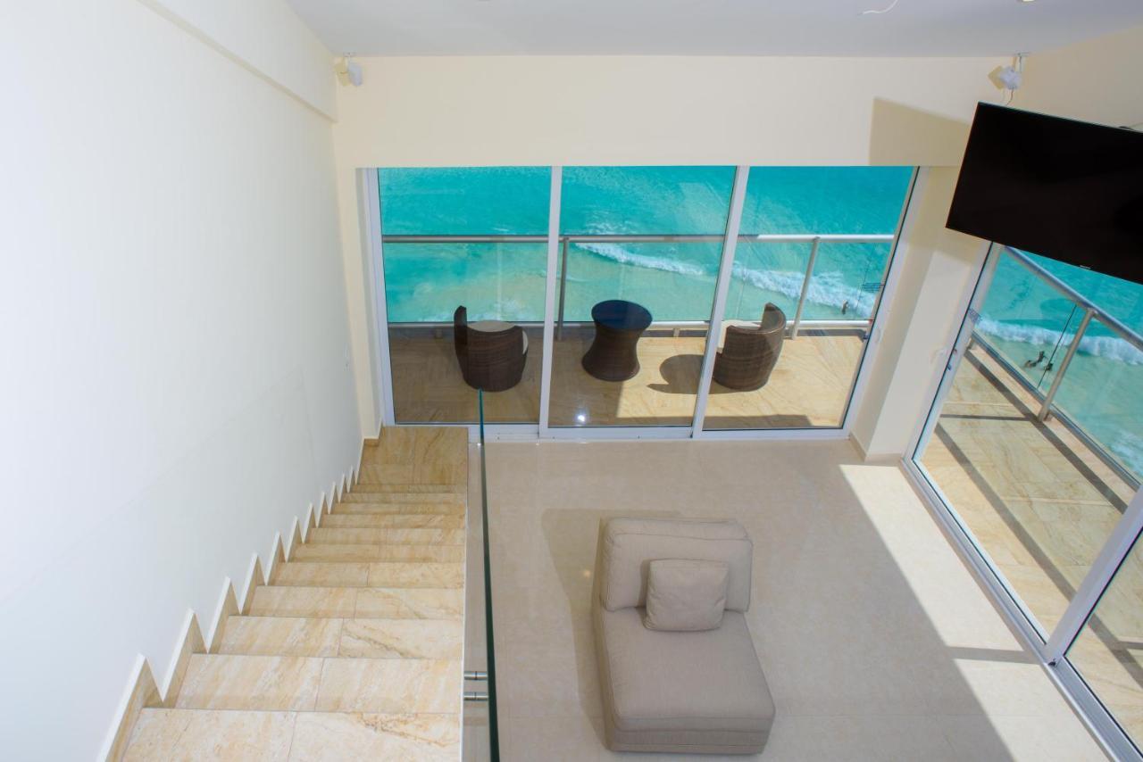 2 Story Oceanfront Penthouses On Cancun Beach! المظهر الخارجي الصورة